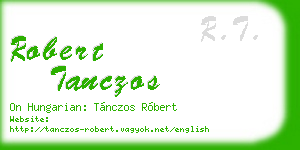 robert tanczos business card