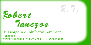 robert tanczos business card